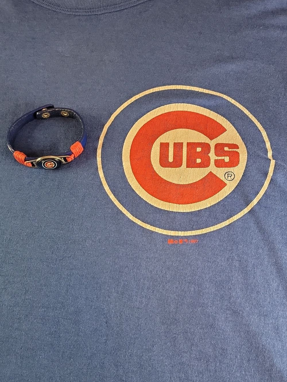 Russell Athletic Cubs Logo Tee and Cubs Cabachon Bracelet
